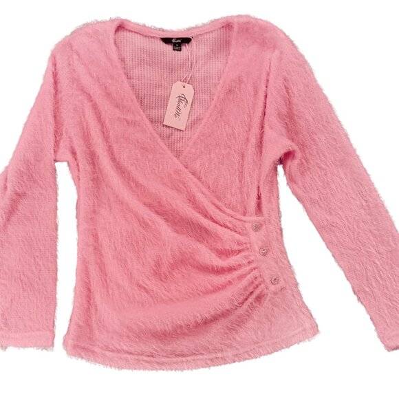 Cozy Faux Wrap Sweater | Shall We - Picture 2 of 7